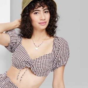 NWT Wild Fable Peasant Crop/Bra